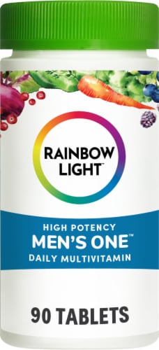 Rainbow Light Men's One High Potency Multivitamin Supplement Perspective: front