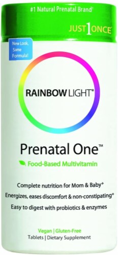 Rainbow Light Prenatal One Multivitamin Mom and Baby's Health Support Supplement Perspective: front