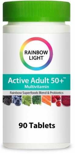 Rainbow Light Active Adult + Multivitamin Tablets Perspective: front
