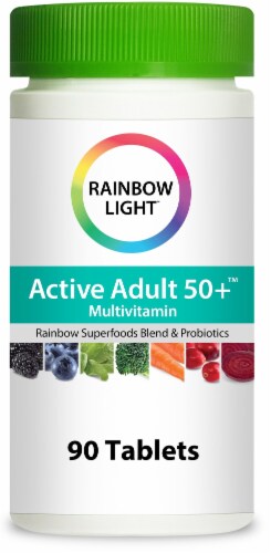 Rainbow Light Active Adult + Multivitamin Tablets Perspective: front