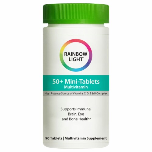 Rainbow Light 50+ Multivitamin Gluten Free Mini Tablets Perspective: front