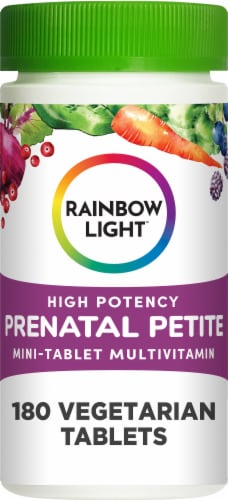 Rainbow Light Prenatal Petite Multivitamin Mini Tablets Perspective: front