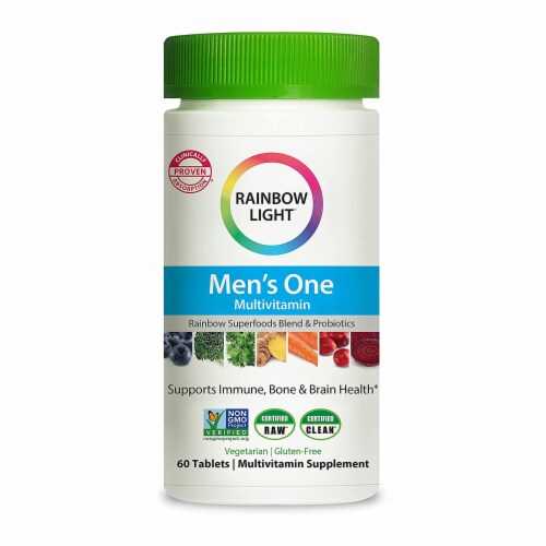 Rainbow Light® Men's One Gluten Free Multivitamin Supplement Tablets Perspective: front