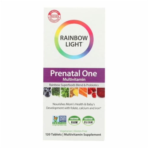 Rainbow Light Vibrance Prenatal One Multivitamin Tablets 120 Count Perspective: front