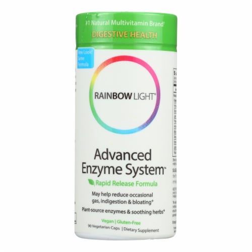 Rainbow Light Advanced Enzyme System Digestive Health Capsules Perspective: front