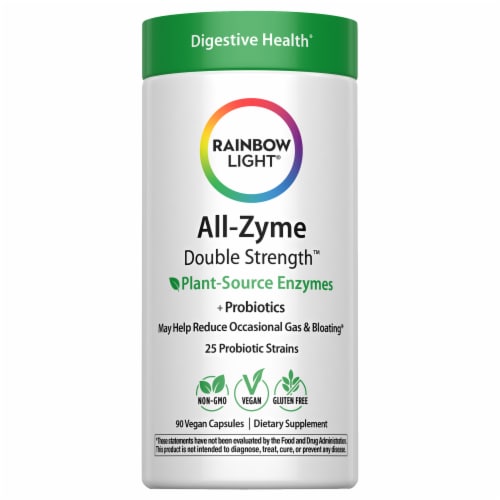 Rainbow Light Advanced Enzyme System 90 Capsules Perspective: front
