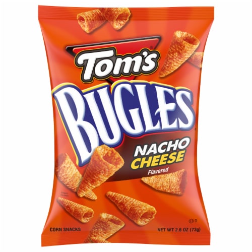 Tom's® Bugles Nacho Cheese Corn Snacks Perspective: front