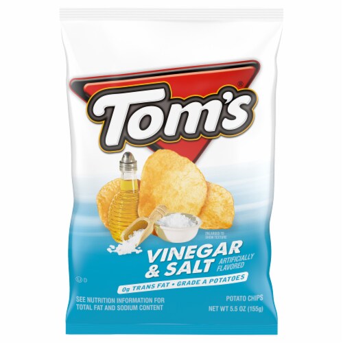 Tom's® Vinegar & Salt Potato Chips Perspective: front