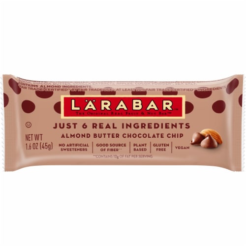 Larabar Almond Butter Chocolate Chip Bar Perspective: front