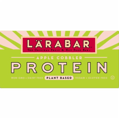 Larabar Apple Cobbler Plant Based Protein Bars Perspective: front