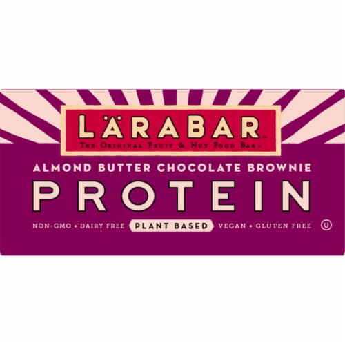 Larabar Almond Butter Chocolate Brownie Protein Bars 12 Count Perspective: front