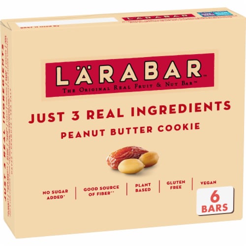Larabar Peanut Butter Cookie Gluten Free Vegan Fruit & Nut Bars Perspective: front