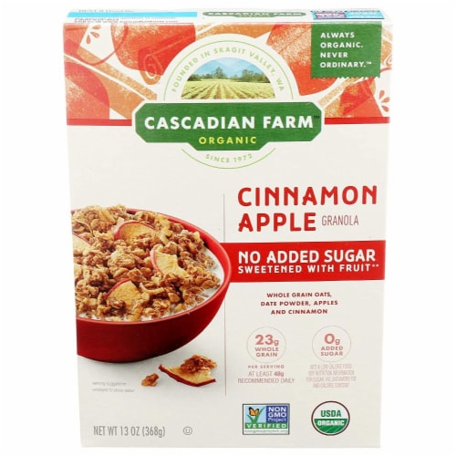 Cascadian Farm™ Organic No Added Sugar Cinnamon Apple Granola Perspective: front