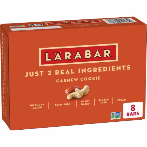 Larabar Gluten Free Vegan - Cashew Cookie Fruit & Nut Bars Healthy Pantry Snacks Perspective: front