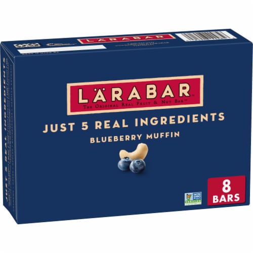 Larabar Blueberry Muffin Gluten Free Vegan Fruit & Nut Bars Perspective: front