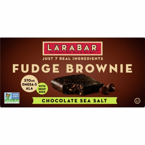 Larabar™ Chocolate Sea Salt Fudge Brownies with Hemp Seed Perspective: front
