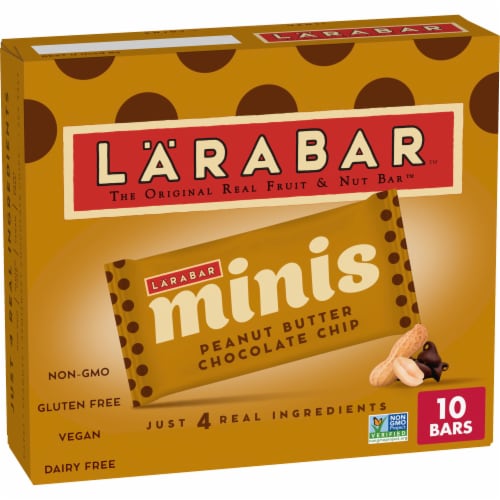 Larabar Minis Peanut Butter Chocolate Chip Fruit and Nut Bars Perspective: front