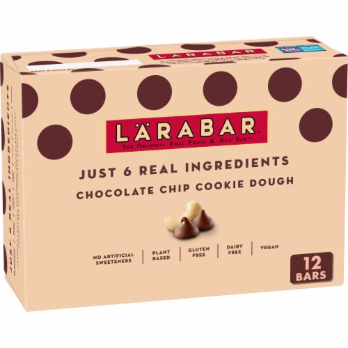 Larabar Chocolate Chip Cookie Dough Fruit and Nut bars Perspective: front