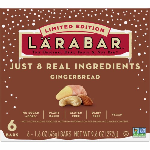 Larabar™ Gingerbread Limited Edition Fruit & Nut Bars Perspective: front