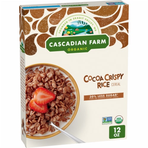 Cascadian Farm Organic Cocoa Crispy Rice Cereal Perspective: front
