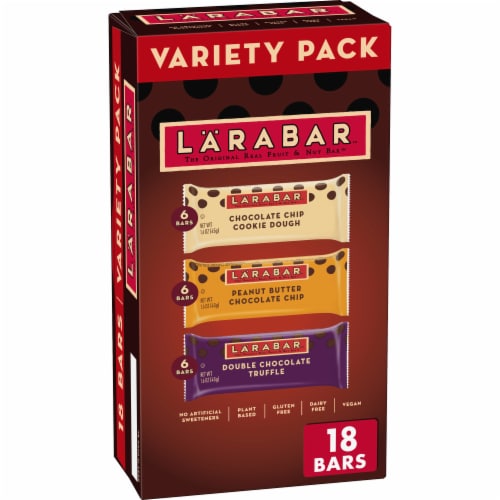 Larabar Gluten Free Vegan Chocolate Variety Pack Fruit & Nut Bars Healthy Snacks Perspective: front