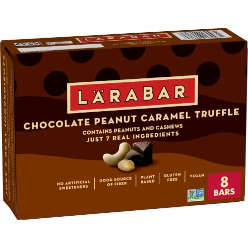 Larabar Chocolate Peanut Caramel Truffle Gluten Free Vegan Bars Perspective: front