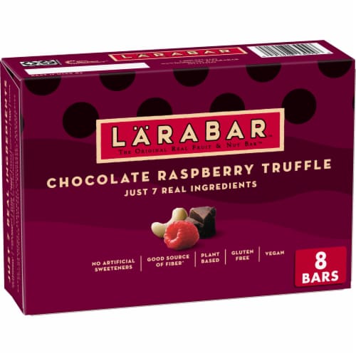 Larabar Chocolate Raspberry Truffle Fruit and Nut bars Perspective: front