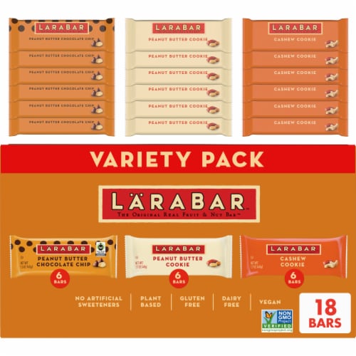 Larabar Variety Pack Gluten Free Vegan Fruit & Nut Bars Perspective: front