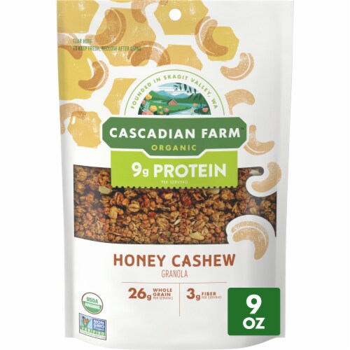 Cascadian Farm Organic® Honey Cashew Protein Granola Perspective: front