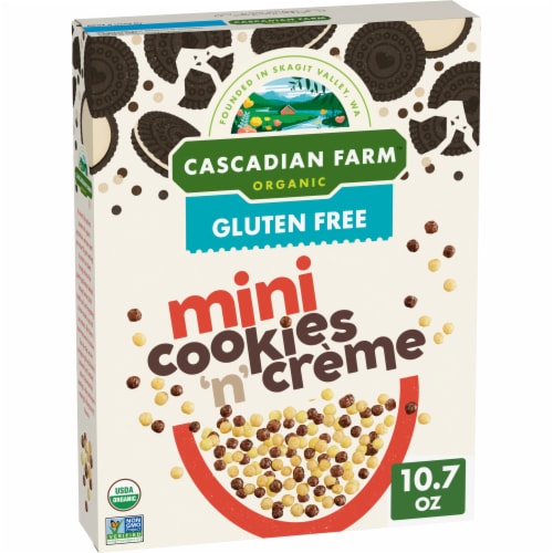 Cascadian Farm Organic Mini Cookies ‘n’ Creme Cereal Perspective: front