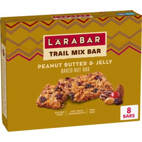 Larabar Peanut Butter and Jelly Trail Mix Baked Nut Bars Perspective: front