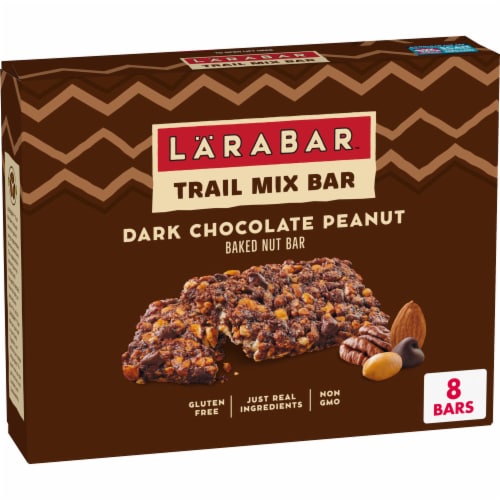 Larabar Dark Chocolate Peanut Trail Mix Baked Nut Bars Perspective: front
