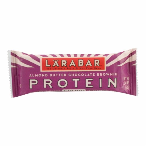 Larabar Gluten-Free Almond Butter Chocolate Brownie Plant Based Protein Bar Perspective: front