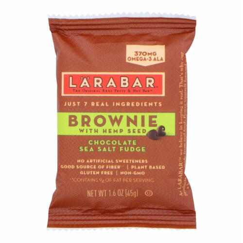 Larabar™ Gluten-Free Chocolate Sea Salt Fudge Brownie with Hemp Seed Perspective: front