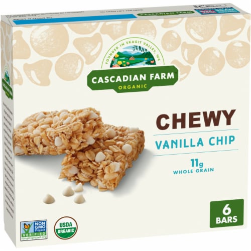 Cascadian Farm™ Organic Vanilla Chip Chewy Granola Bars Perspective: front