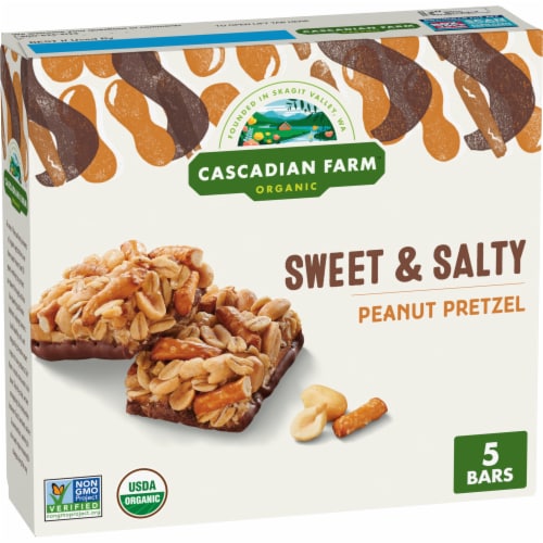 Cascadian Farm™ Organic Peanut Pretzel Granola Bars Perspective: front