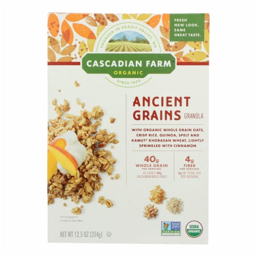 Cascadian Farm Organic Ancient Grains Granola Cereal Perspective: front