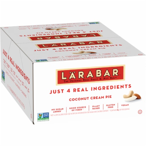 Larabar Gluten Free Vegan Coconut Cream Pie Fruit & Nut Bars Healthy Snacks Perspective: front