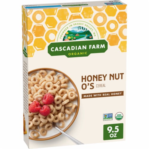 Cascadian Farm Organic Honey Nut O's Cereal Perspective: front