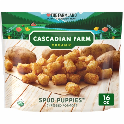 Cascadian Farm™ Organic Spud Puppies™ Frozen Shredded Potatoes Perspective: front