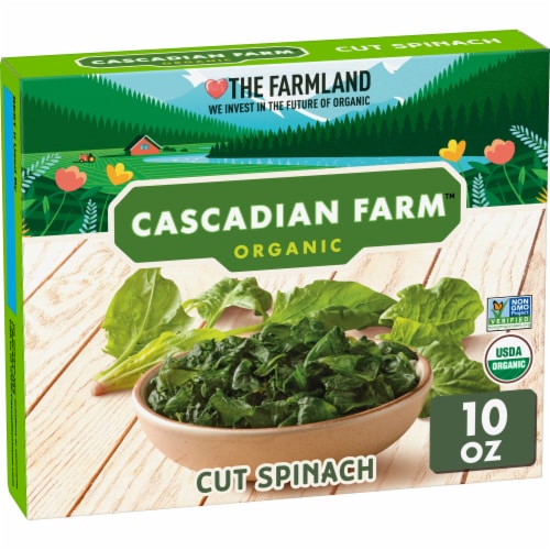 Cascadian Farm Organic Frozen Cut Spinach Perspective: front