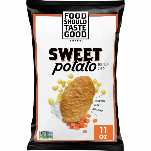 Food Should Taste Good® Sweet Potato Tortilla Chips Perspective: front