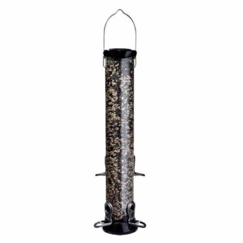 Droll Yankees Onyx Clever Clean Nyjer Feeder 18 Inch Perspective: front