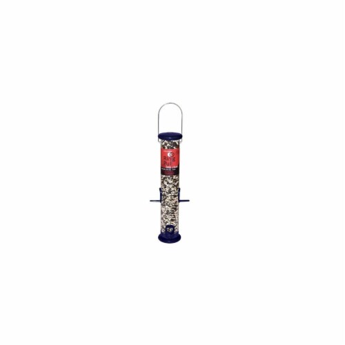 Droll Yankees Inc Ring Pull Feeder Ring Pull 15 Inch Sunflower Feeder - Blue Perspective: front