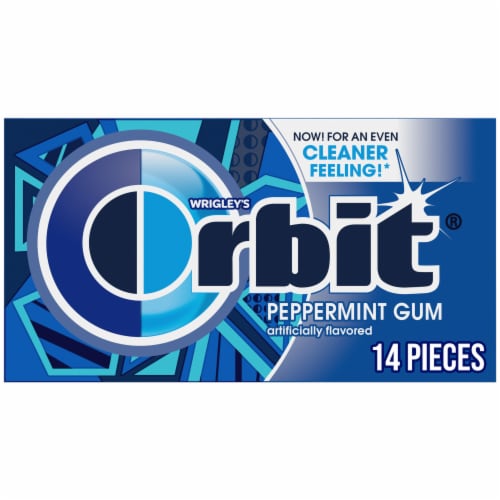 Orbit® Sugar Free Peppermint Chewing Gum Perspective: front