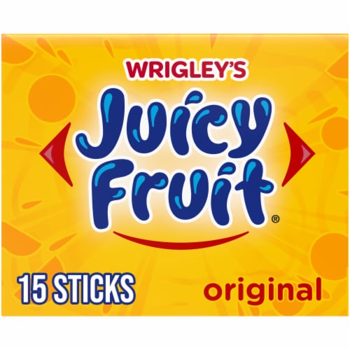 JUICY FRUIT Original Bubble Gum Single Pack Perspective: front