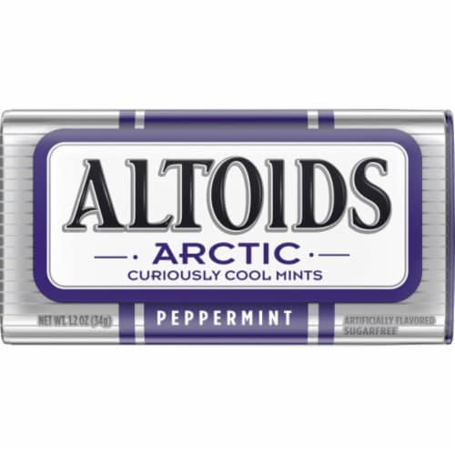 Altoids Arctic Peppermint Sugarfree Mints Perspective: front