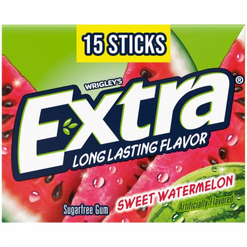 Extra Sweet Watermelon Sugar Free Chewing Gum, 15 ct - Jay C Food Stores