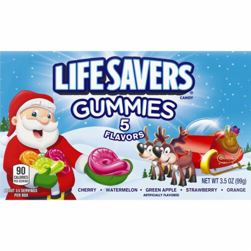 Life Savers Gummies Holiday Candy Theater Box Perspective: front