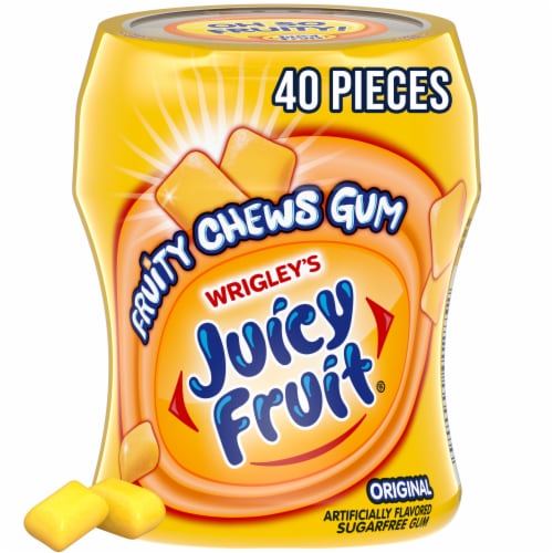 Juicy Fruit Original Bubble Gum Bottle Perspective: front